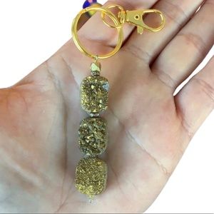 Druzy handmade keychain
